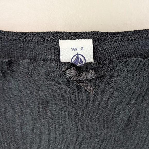 Petit Bateau Girls Black Tank Top Camisole 14 - Picture 2 of 4